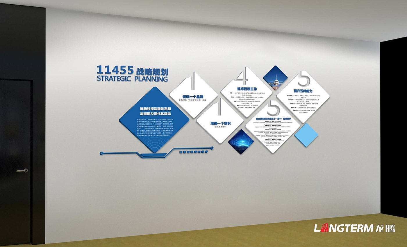 成都民航空管科技生长公司文化墙设计、制作及装置